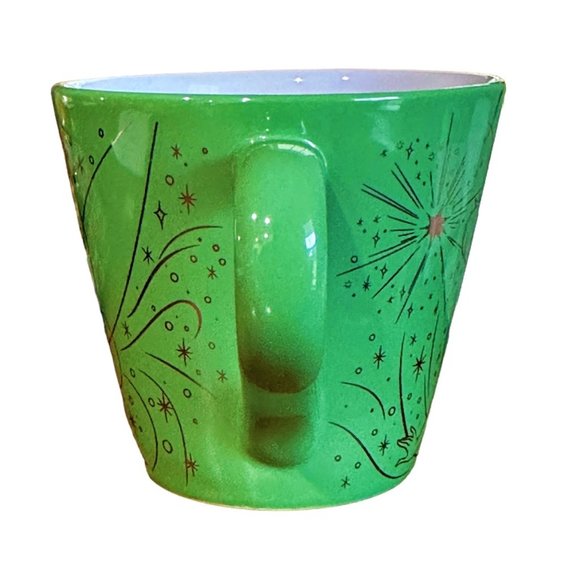 Disney Store Exclusive Tinkerbell Disney Fairies Coffee Mug Cup Green Gold 12 OZ - Picture 4 of 7